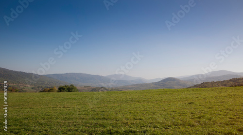 Amazing Carpathians on a bright sunny day. A picturesque image of a fabulous Landscape. Wild zone. Creative image 