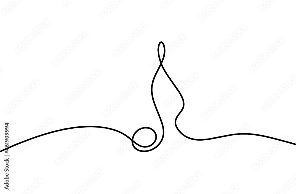 Abstract note as continuous lines drawing on white background. Vector Abstract note as continuous lines drawing on white background. Vector