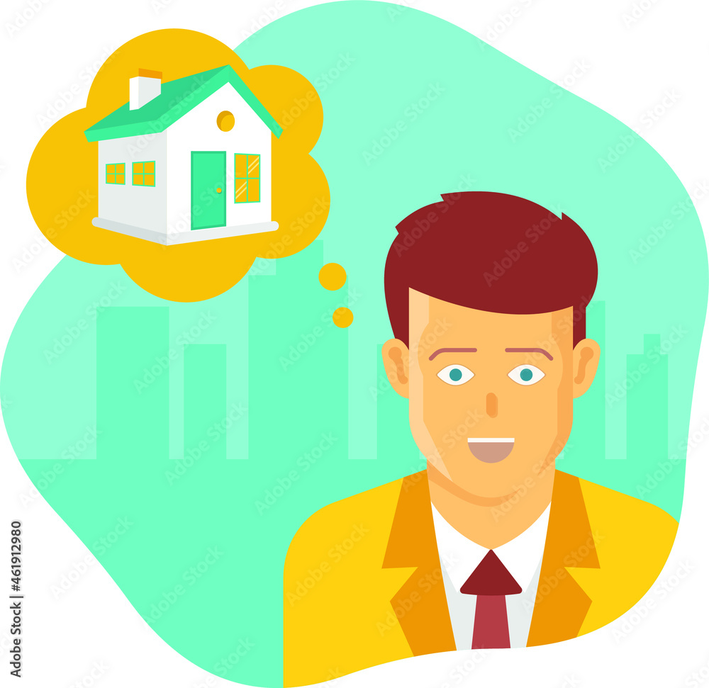 House thinking Isolated Vector icon which can easily modify or edit

