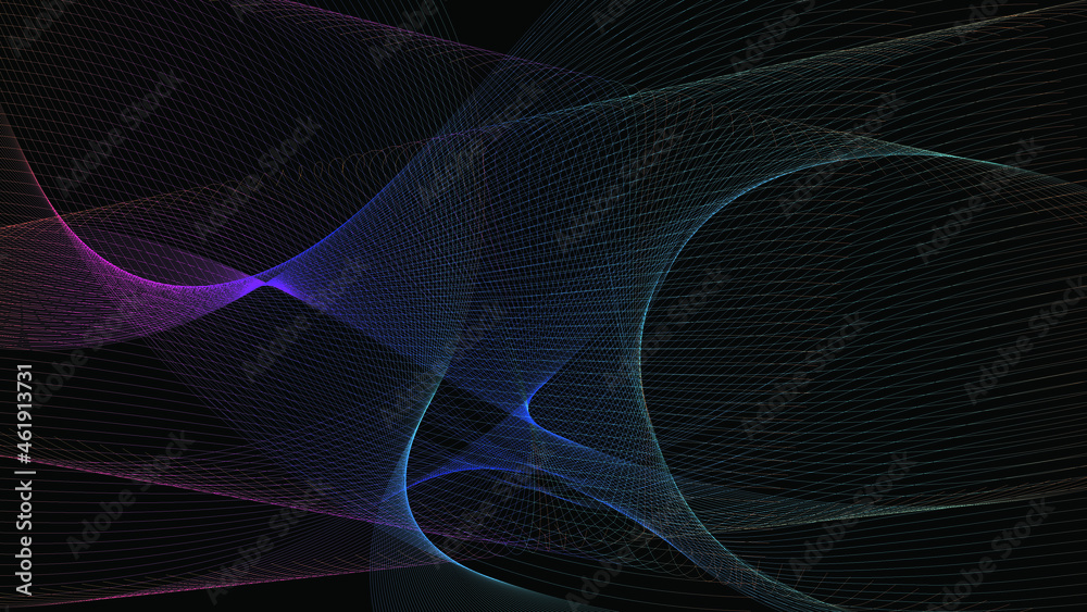 Abstract wave element for design. Digital frequency track equalizer. Stylized line art background. Wave with lines created using blend tool. Curved wavy line, smooth stripe. Abstract wave element for design. Digital frequency track equalizer. Stylized line art background. Wave with lines created using blend tool. Curved wavy line, smooth stripe.