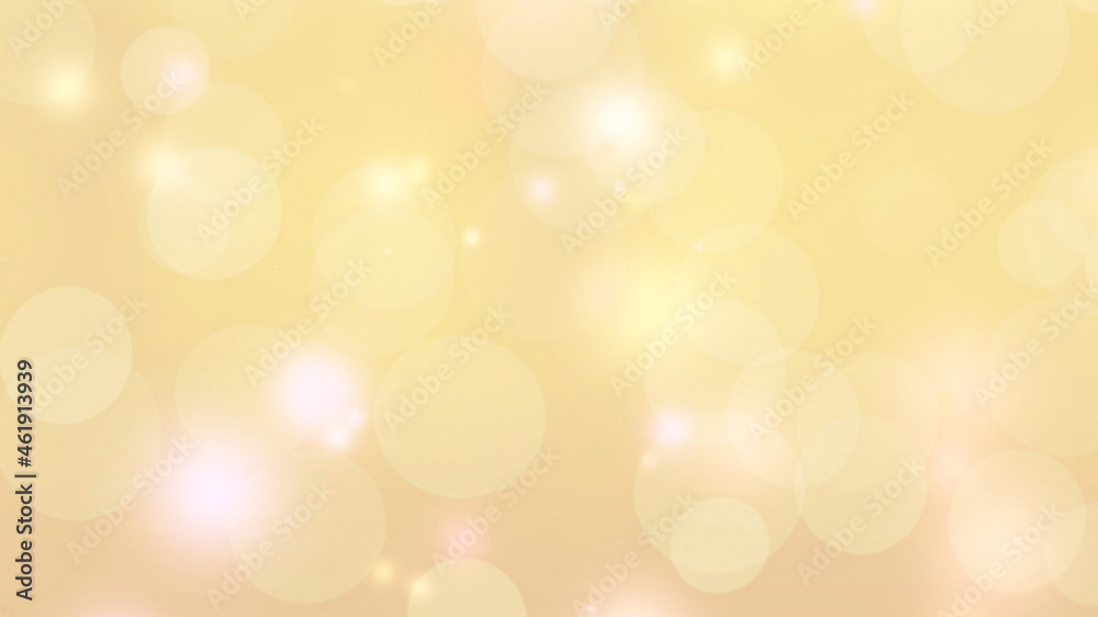 Golden background with bokeh sparkles