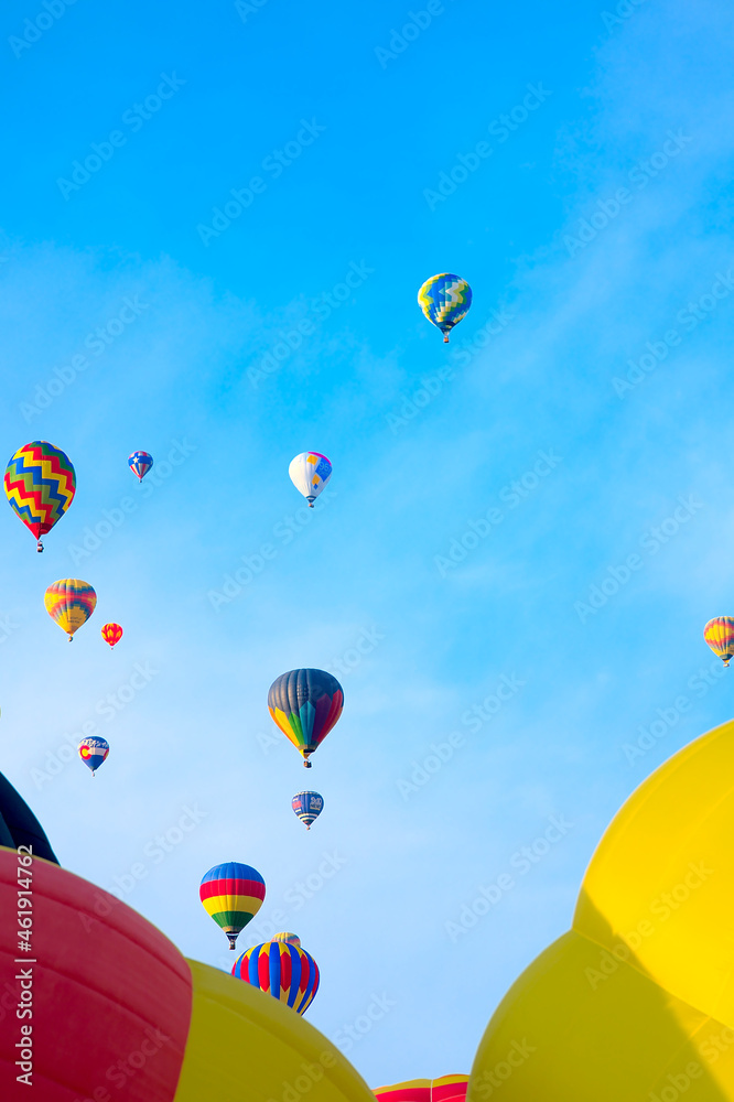 Obraz premium Colorful Hotair Balloon in Flight