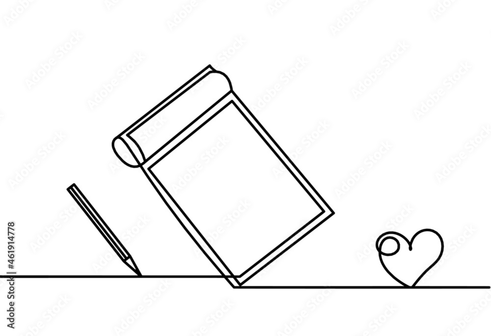 Abstract paper with pen as line drawing on white background. Vector Abstract paper with pen as line drawing on white background. Vector
