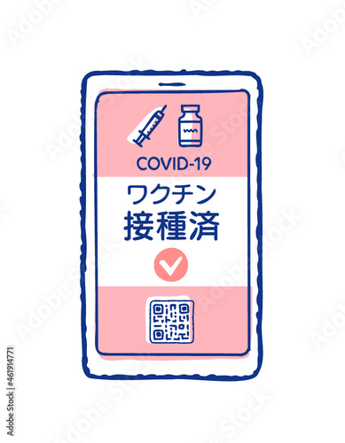 ワクチンパスポートイメージ スマートフォン