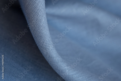 Soft linen blue fabric texture