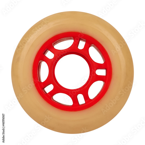 Modern replacement wheel for scooter isolated on white background
