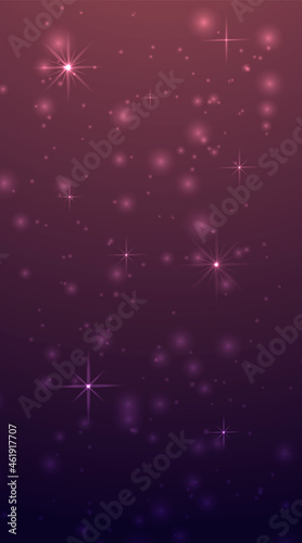Background with Starry light, pink, purple Sky