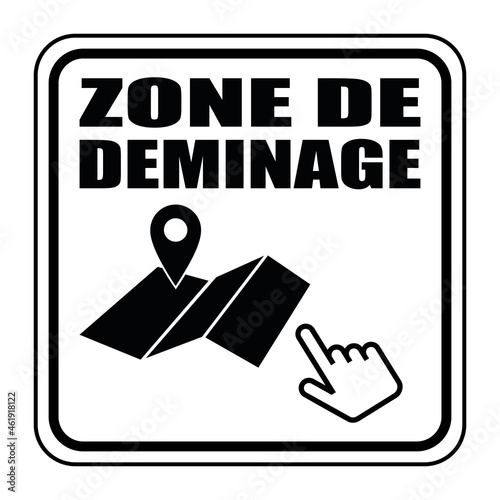 Logo zone de déminage.