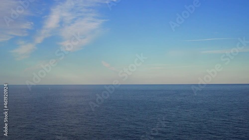 Horizon line over the mediterranean sea, Costa Brava, Spain