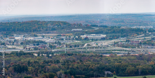 Main highway directional intersection and hospital system in Wausau Wisconsin photo