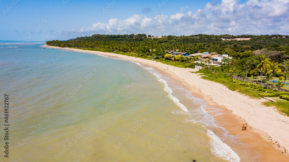 Arraial D'ajuda - Aerial view of Araçaípe beach - Beach in Arraial D'ajuda, Porto Seguro, Bahia
