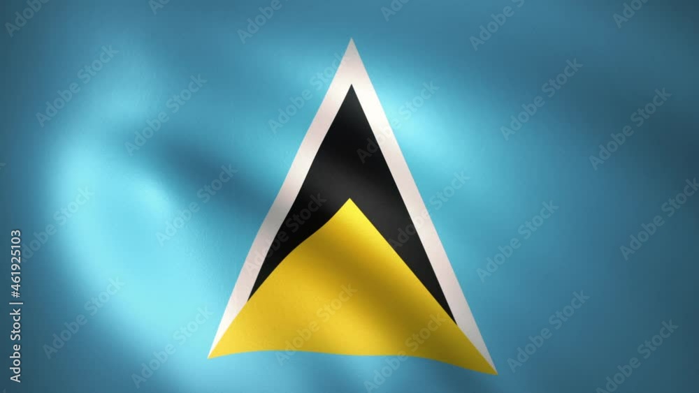 Flag of Saint Lucia Waving in the Wind (CG | LOOP) Flag of Saint Lucia Waving in the Wind (CG | LOOP)