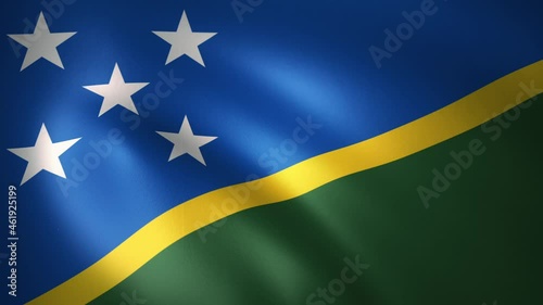 Flag of Solomon Islands Waving in the Wind (CG | LOOP) photo