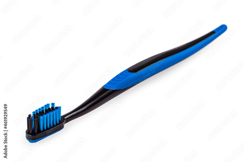 new blue toothbrush isolated on white background new blue toothbrush isolated on white background