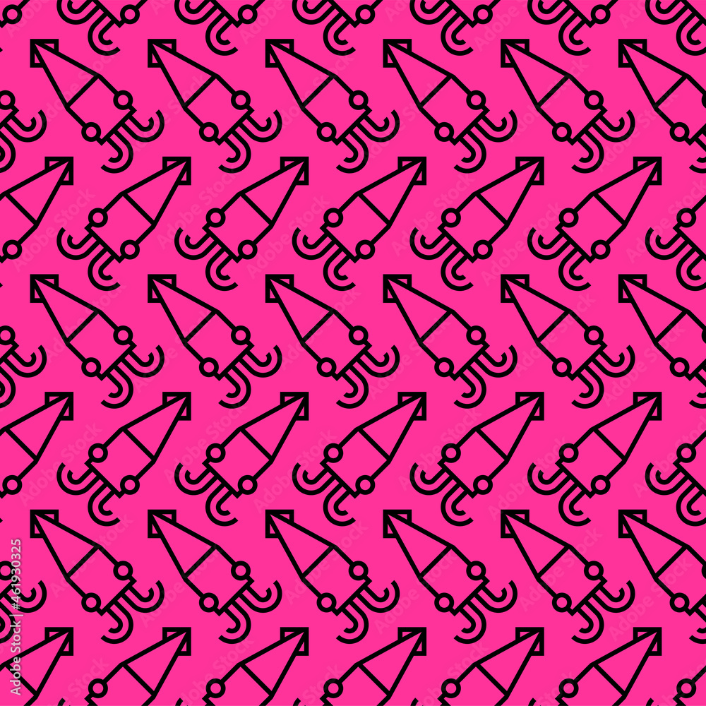 Squid pattern seamless Concept version. background squids Squid pattern seamless Concept version. background squids