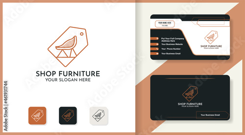 furniture label shop logo design and business card