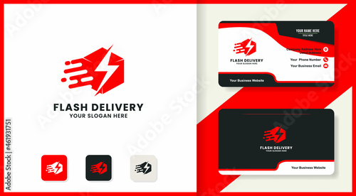thunder box delivery logo design and business card