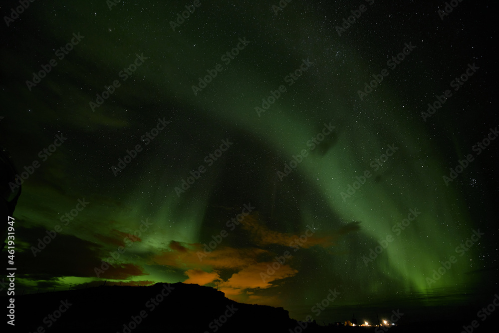 October northern lights in Iceland