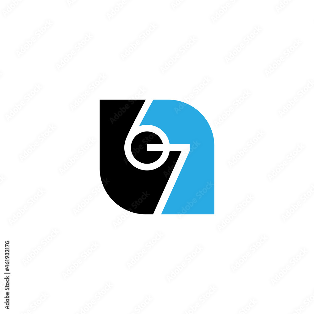 initial number 67 logo vector blue black initial number 67 logo vector blue black