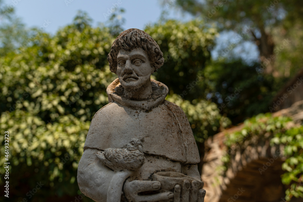 Saint Statue In The Garden Of Virgin Mary House