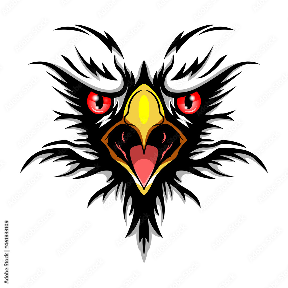 Eagle face esport mascot logo design