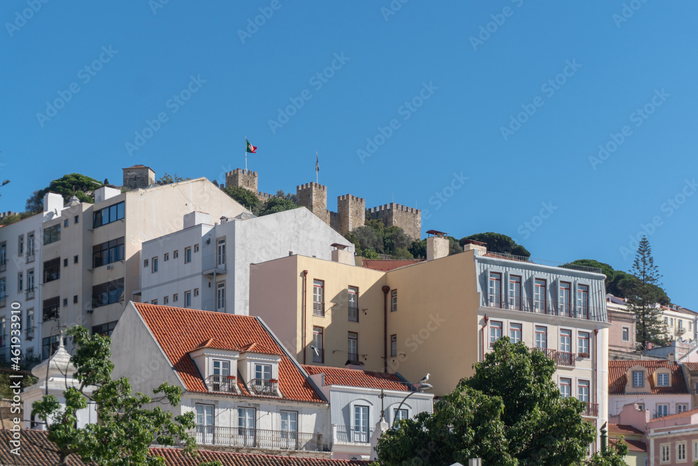 view of Castelo de São Jorge from the city view of Castelo de São Jorge from the city