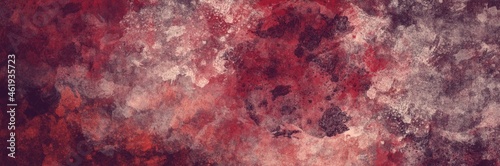 Abstract painting art with red and brown grunge paint brush for presentation, website background, halloween poster, wall decoration, or t-shirt design.