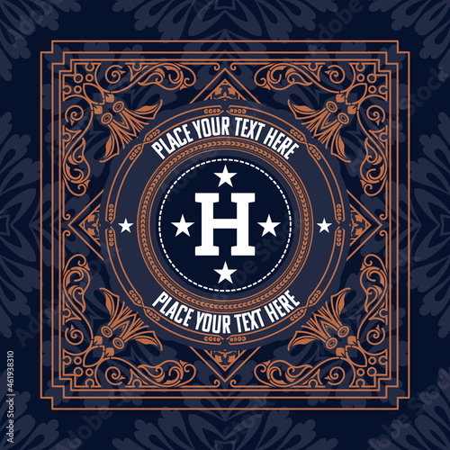 Western card with vintage style