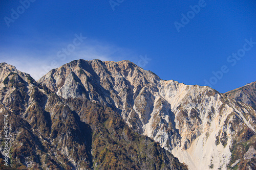 北アルプスの秋 八方尾根から白馬三山(杓子岳)を望む