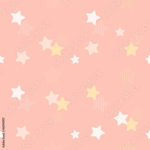 Wallpaper Mural pastel star and polkadot seamless background for fabric pattern Torontodigital.ca
