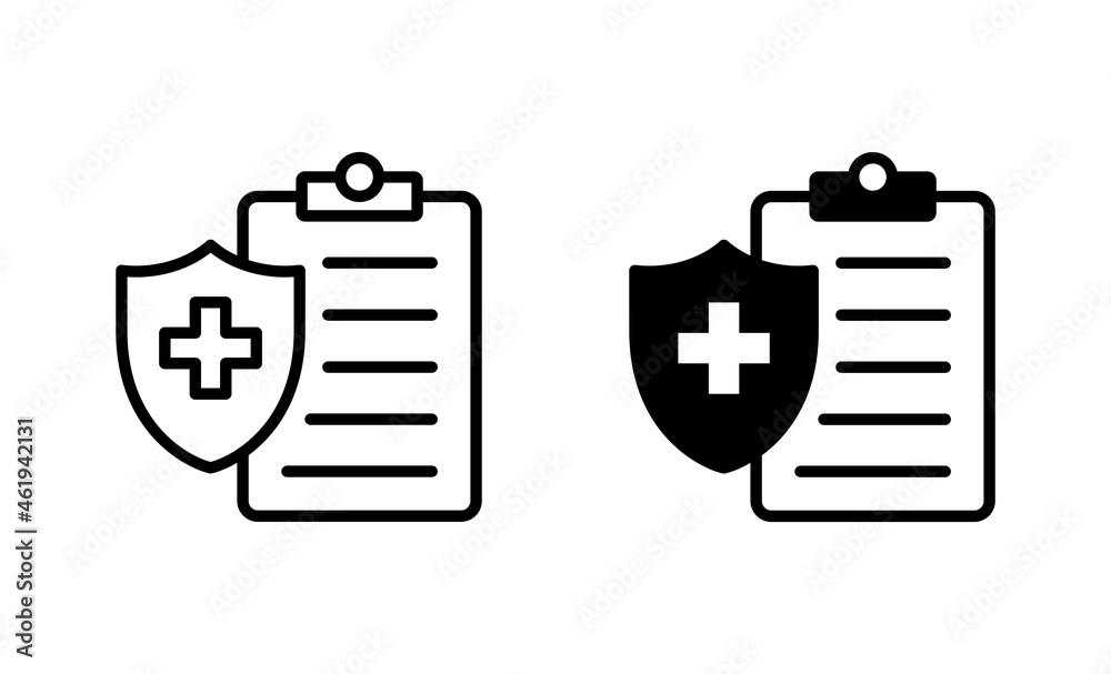 Medical insurance icons set. health insurance sign and symbol Medical insurance icons set. health insurance sign and symbol