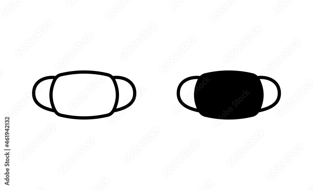 Mask icons set. Medical mask sign and symbol. Safety breathing mask Mask icons set. Medical mask sign and symbol. Safety breathing mask