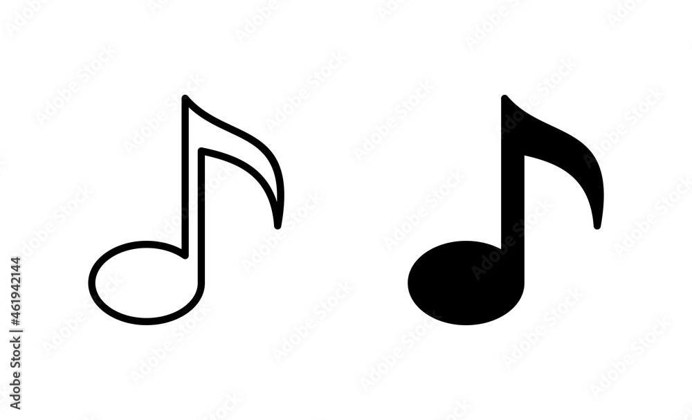 Music icons set. note music sign and symbol Music icons set. note music sign and symbol