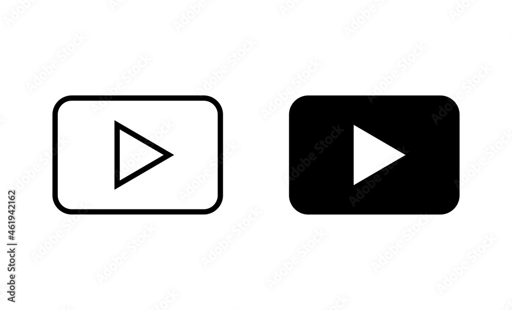 Play Icons set. Play button sign and symbol Play Icons set. Play button sign and symbol