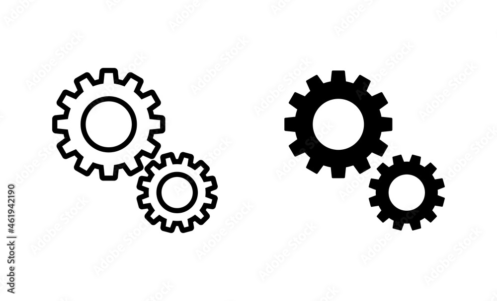 Setting Icons set. Cog Settings sign and symbol. Gear Sign Setting Icons set. Cog Settings sign and symbol. Gear Sign