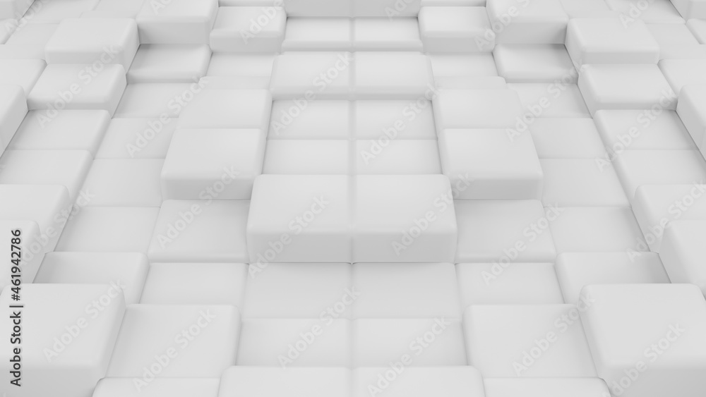 Abstract 3d rendering of geometric square shapes composition modern background