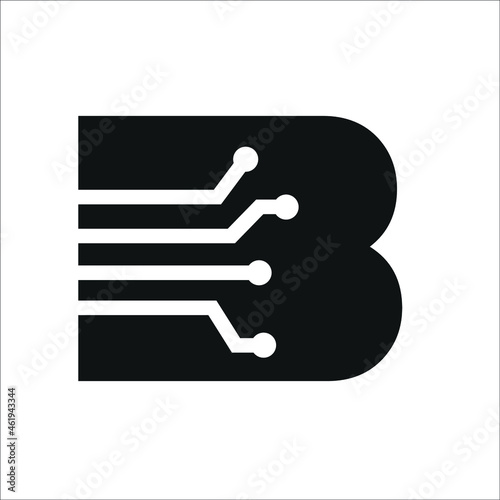 letter B with panels