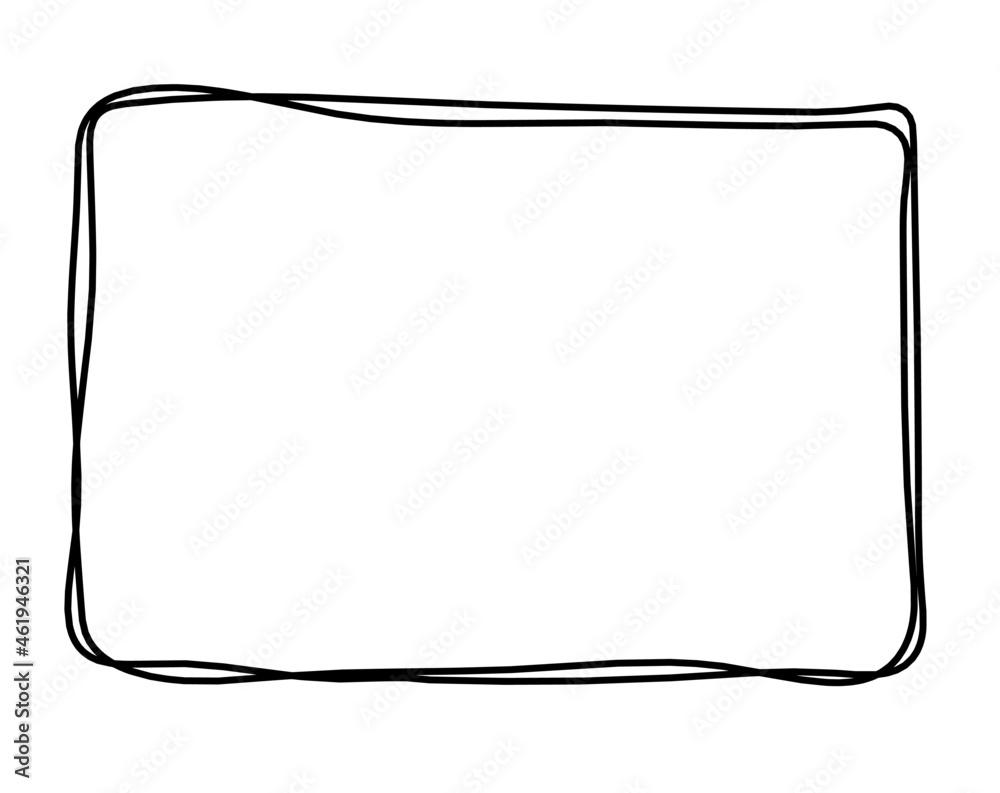 Abstract rectangle as line drawing on white as background. Vector Abstract rectangle as line drawing on white as background. Vector