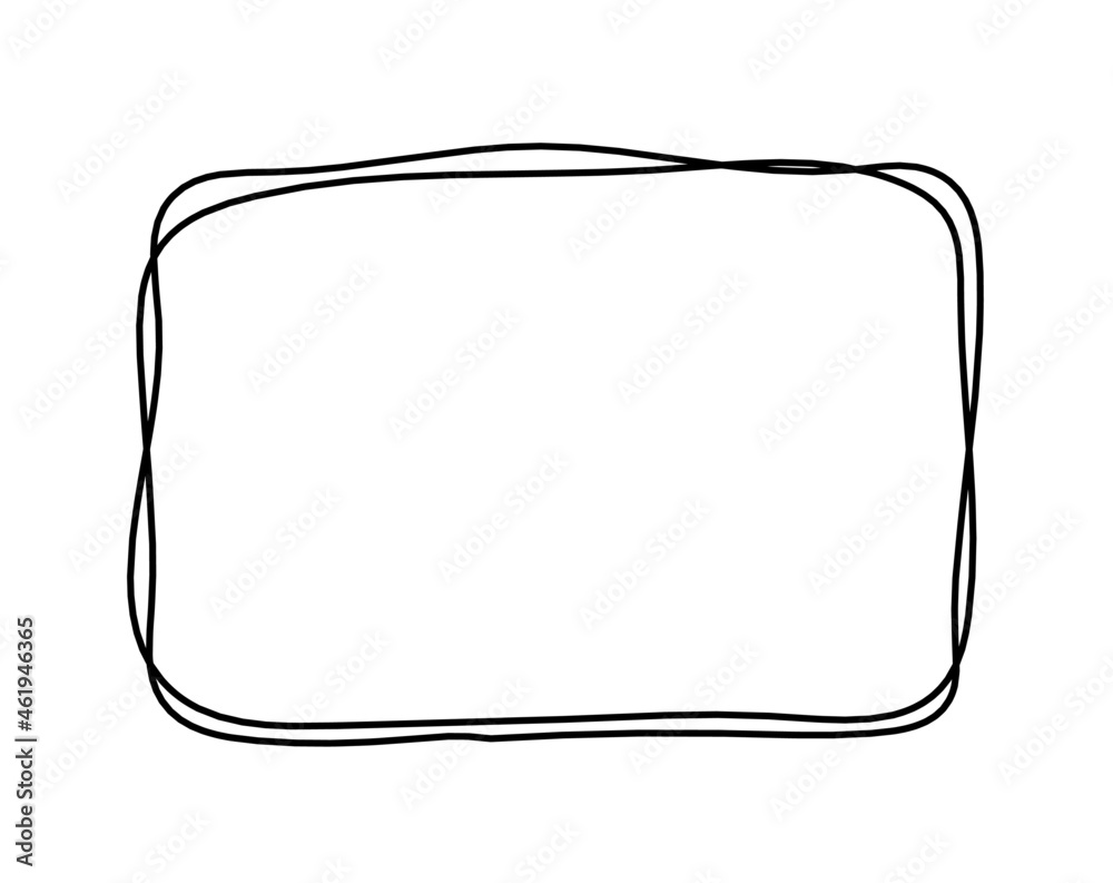 Abstract rectangle as line drawing on white as background. Vector Abstract rectangle as line drawing on white as background. Vector