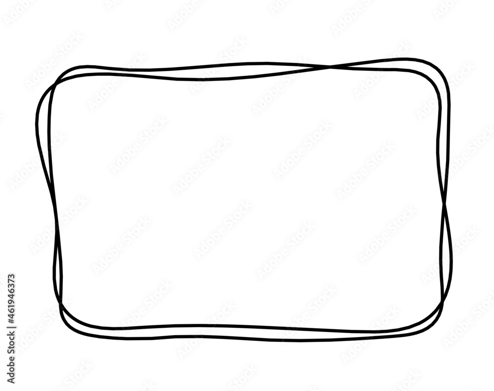 Abstract rectangle as line drawing on white as background. Vector Abstract rectangle as line drawing on white as background. Vector