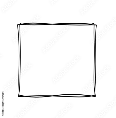 Abstract square as line drawing on white as background © suns07butterfly