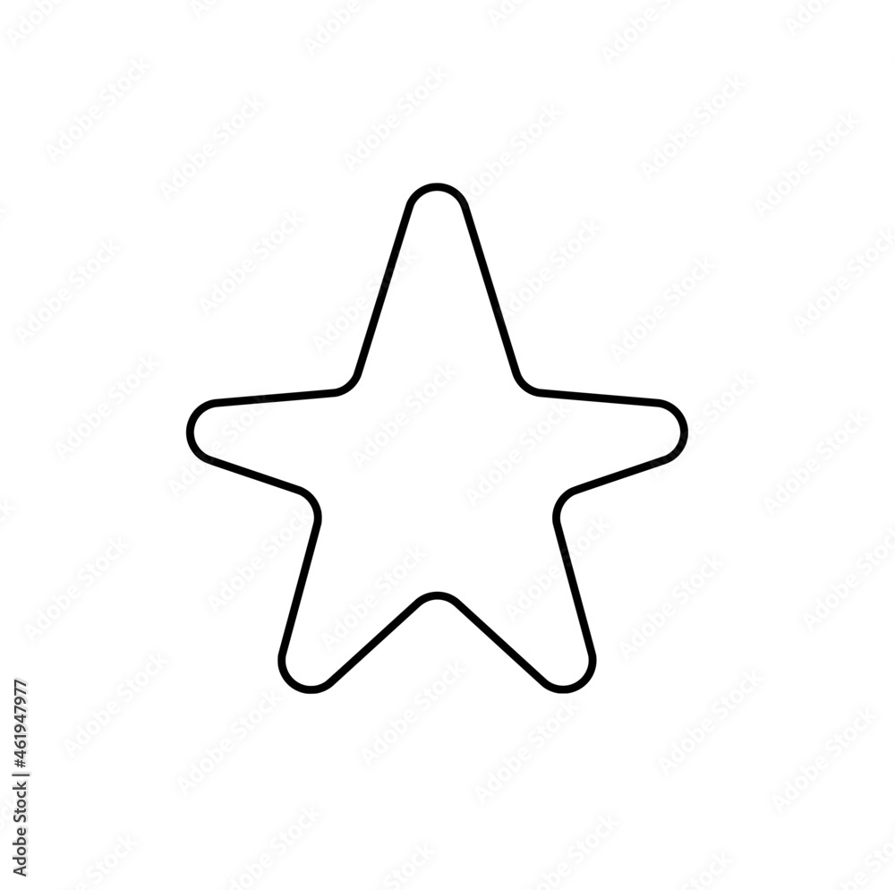 Abstract star as line drawing on white background. Vector Abstract star as line drawing on white background. Vector