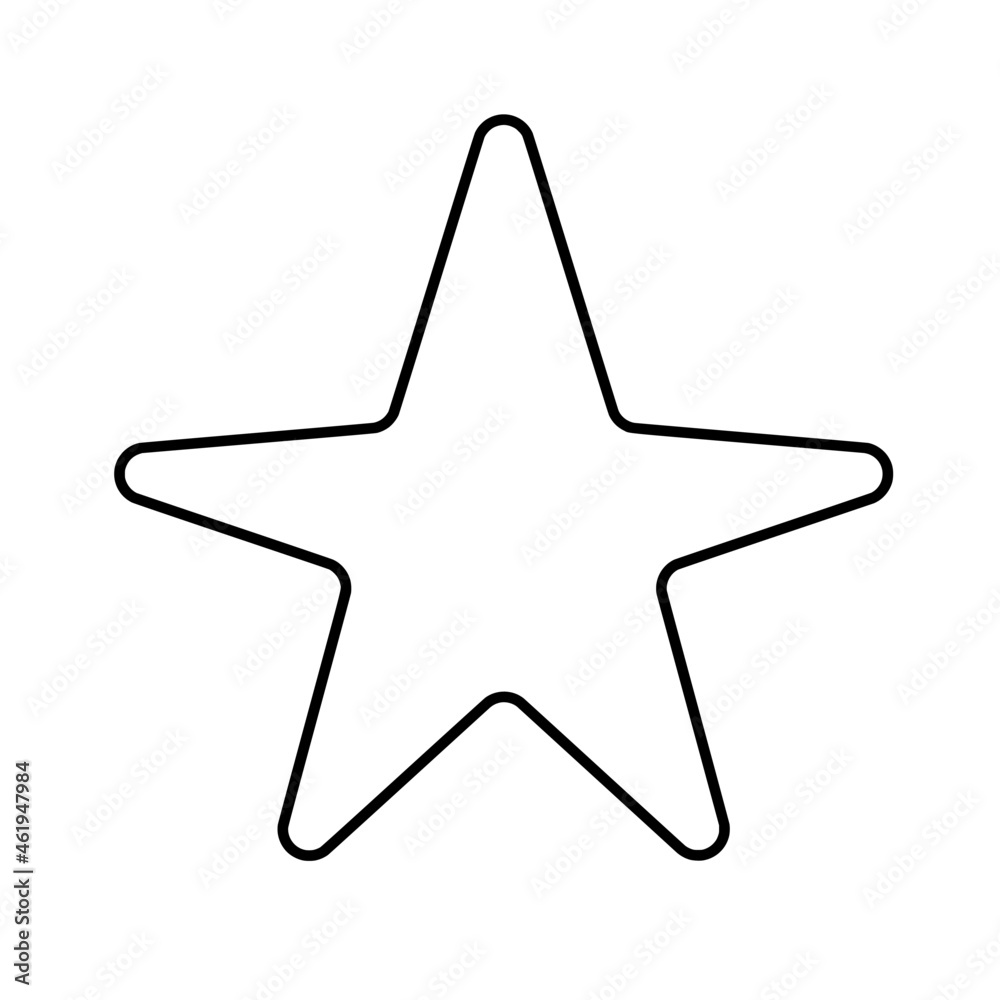 Abstract star as line drawing on white background. Vector Abstract star as line drawing on white background. Vector