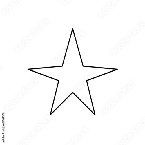 Abstract star as line drawing on white background. Vector
