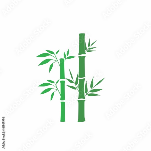 Fototapeta Naklejka Na Ścianę i Meble -  Amazing bamboo with leaf Image graphic icon logo design abstract concept vector stock. Can be used as a symbol associated with plant or nature