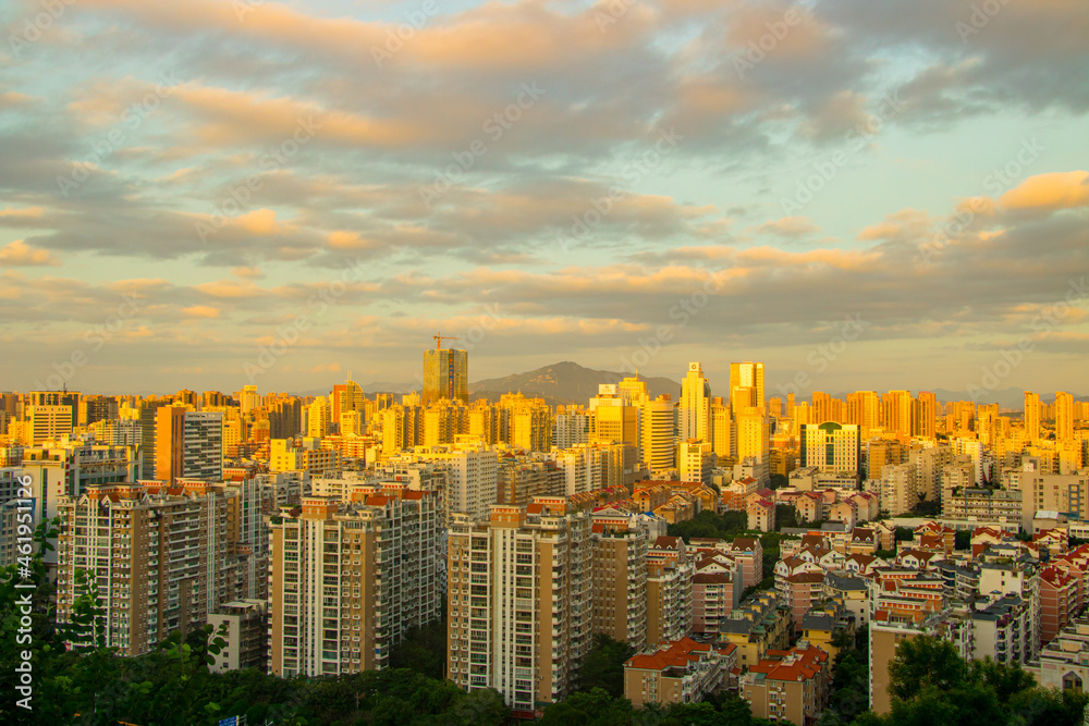 Obraz premium Morning panorama of Quanzhou, China.