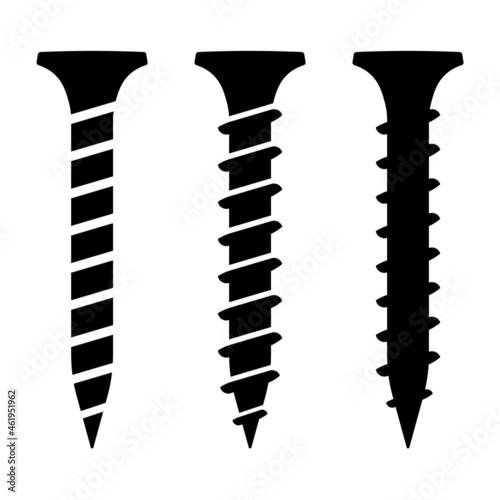 Screw icon. Simple illustration of screw symbol. Vector illustration. photo
