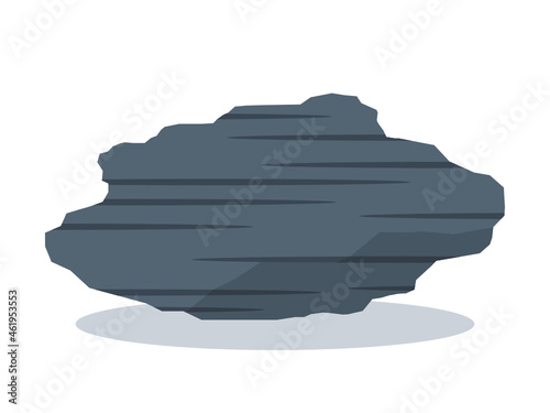 Black shale specimen. Sedimentary rock sample.