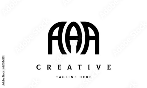 AAA creative taj three latter logo vector