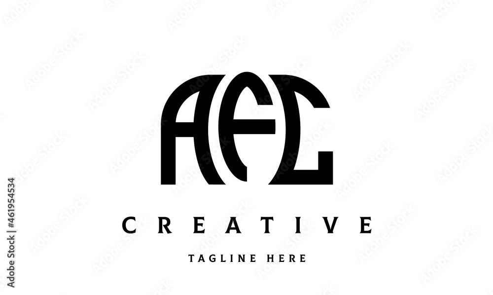 AFL creative taj three latter logo vector AFL creative taj three latter logo vector
